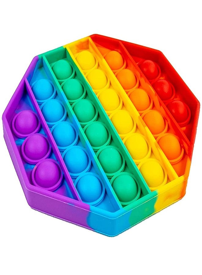 DealFry Push Pop Bubble Sensory Fidget Toy Set,Pop It Autism Special Needs Silicone Stress Relief Toy Popper Educational Toys for Family and Friends Rainbow Motor Kids (Hexagon) - Image 5